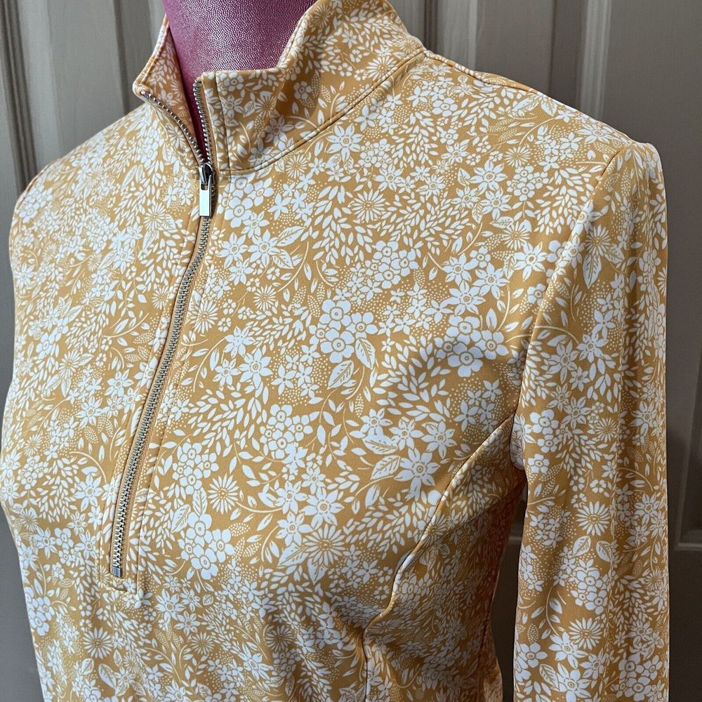 New Laura Ashley Yellow Floral Pullover‎ Jacket Womens S